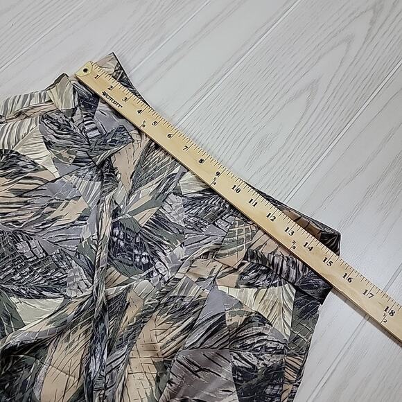 L'agence Shorts Womens 6 Green Belted High Waisted Silk Palms Camo Luxury - Picture 12 of 12